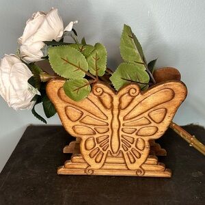 Wooden Butterfly Napkin Holder